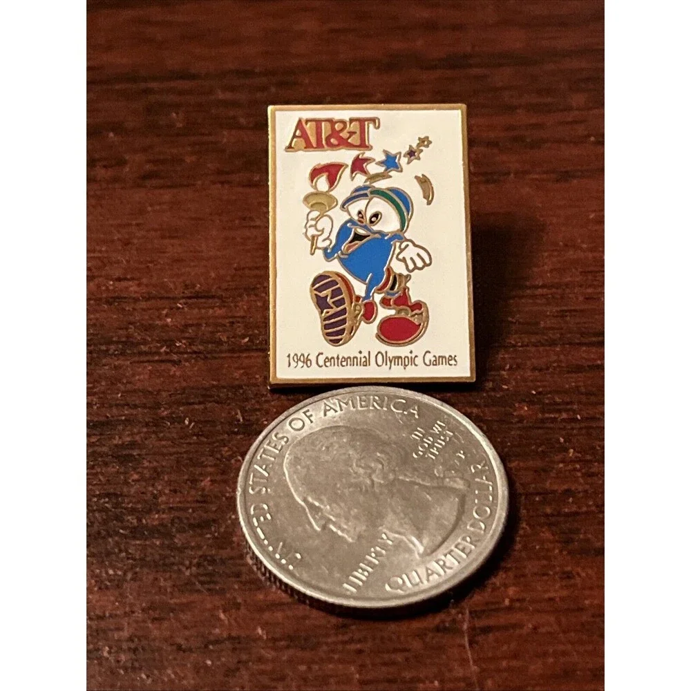1996 Atlanta Olympics‎ AT&T Phone Company Sponsor Izzy Mascot Lapel Hat Pin
